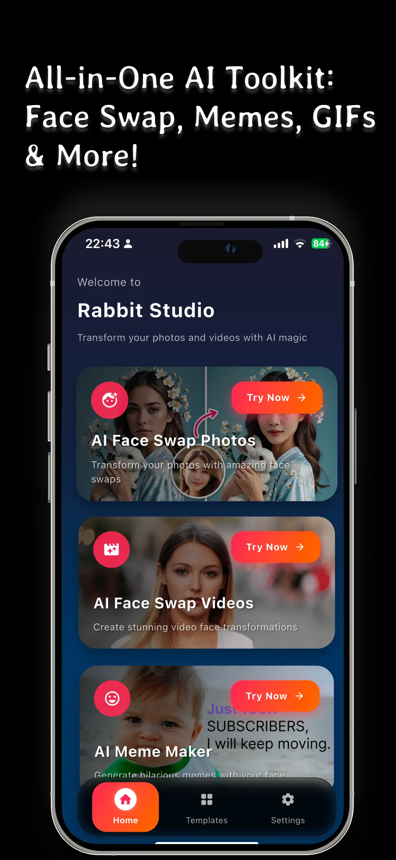 AI Editor face swap feature